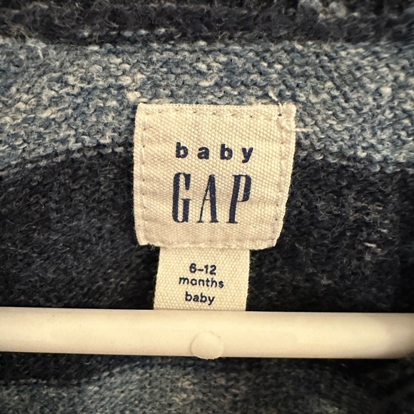 6-12 Month Gap Blue Stripped Romper - Picture 4 of 4